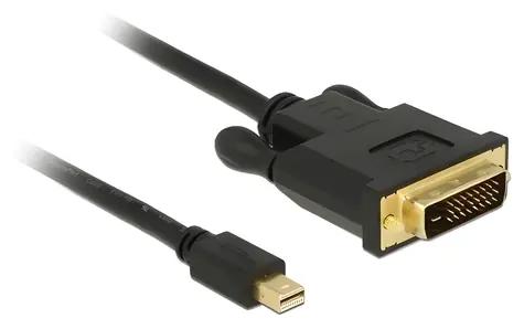 DeLock Mini DisplayPort - DVI-D schwarz / Kabel / Mini DisplayPort (St) - DVI-D 24+1 (St) / 3 m / max. 1920×1200 px