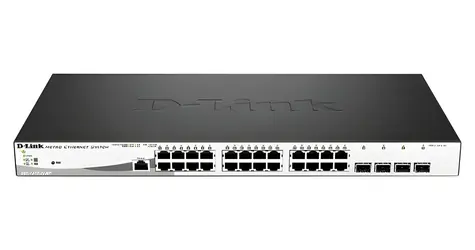 D-Link DGS-1210-28MP / 28- Port Gigabit PoE SMART Switch / 24x PoE Gigabit RJ45 / 4X SFP / PoE Budget 370 W