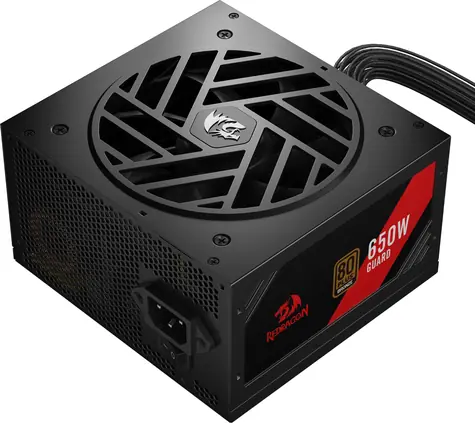 Redragon Guard GC-GU02 schwarz-rot / Netzteil / ATX / 650 W / 80PLUS Bronze / nicht modular / PFC aktiv / 120 mm