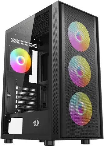 Redragon Spark GC- 4F / Gehäuse / 4× RGB-Lüfter / Gehärtetes Glas / USB-C