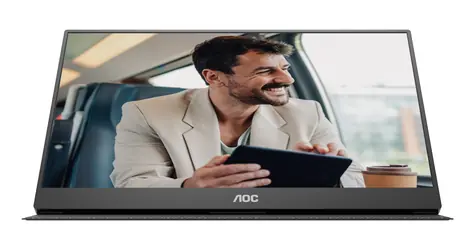 15,6" AOC 16T20E2 schwarz / IPS / Full HD 1920x1080 / 16:9 / 2× 2-W-Lautsprecher / USB / tragbar