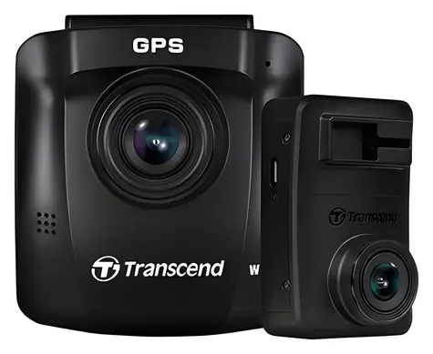 Transcend DrivePro 620 schwarz / Dashcam / Quad HD / 2× Kamera / GPS / WLAN / 64 GB microSD-Karte