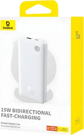 Baseus Airpow Lite weiß / Powerbank / 10000 mAh / 15 W