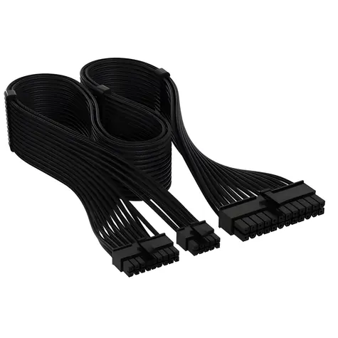 Corsair Premium Sleeved 24-Pin ATX Typ 5 schwarz / Stromkabel / einzeln ummantelt / für modulare Netzteile