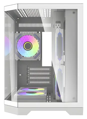 darkFlash FT350 weiß / PC-Gehäuse / Mini-Tower / M-ATX / ITX / 5x ARGB / transparentes Seitenteil / ohne Netzteil