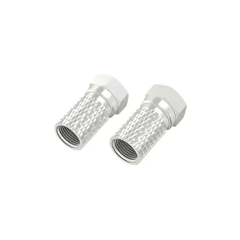 HAMA F-Stecker 7 mm silber / Stecker / Schraube / SAT-Kabel / 2 Stück.
