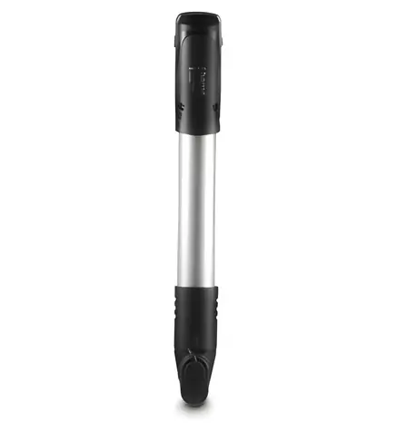 HAMA Mini schwarz / Fahrradpumpe / Blitz, Schrader, Sclaverand / Aluminium / 28 cm