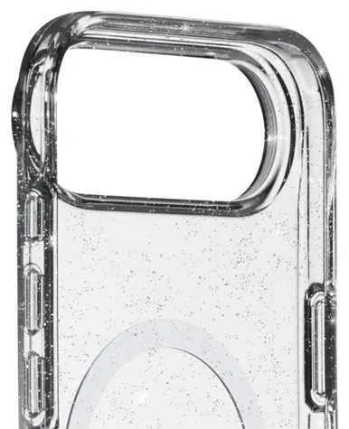 Transparente Schutzhülle mit White Diamonds und MagSafe-Glitzer für Apple iPhone Air / MagSafe