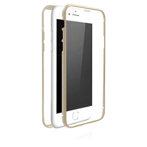 White Diamonds 360° Glas Gold / Schutzhülle / Apple iPhone 7/8/SE 2020/SE 2022