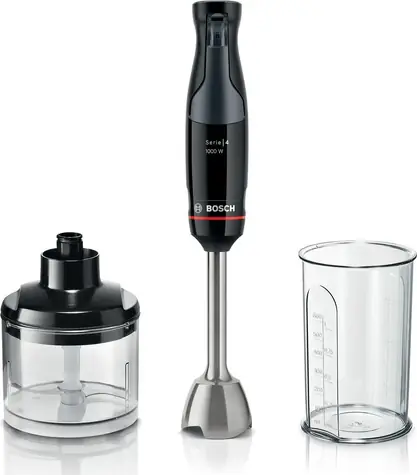 BOSCH MSM4B620 schwarz / Stabmixer / ErgoMaster / 1000 W / QuattroBlade / Zerkleinerer 0,5 l