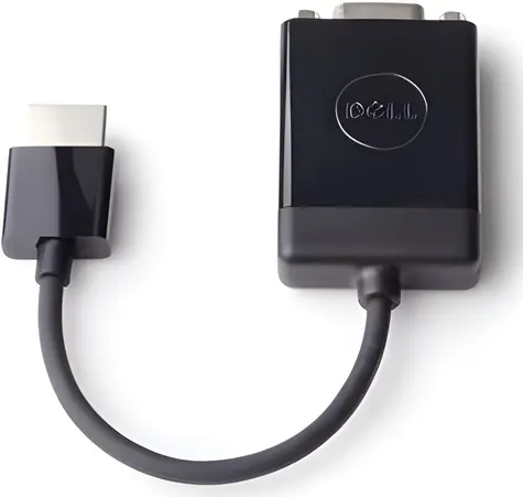 DELL HDMI (M) auf VGA (F) Adapter schwarz / HDMI 1.4 / Full HD 1080p / 470-ABZX