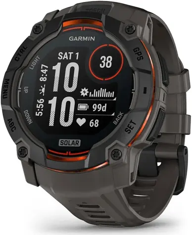 Garmin Instinct 3 Solar 50 mm Schwarz / Smartwatch / GPS / Bluetooth / 10 ATM / Solarladung