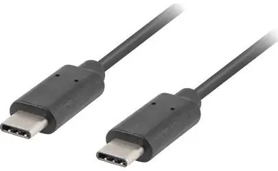 Lanberg CA-CMCM-10CU-0005-BK schwarz / Kabel USB-C / USB-C (M) - USB-C (M) / 0,5 m