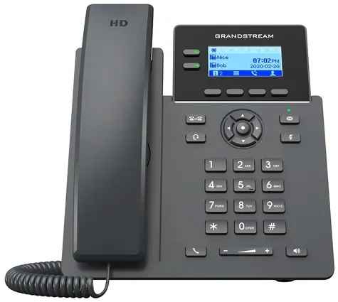 Grandstream GRP2602P / VoIP-Telefon / 2,21" Grafik-LCD / 4X SIP / 2x LAN / PoE / GDMS
