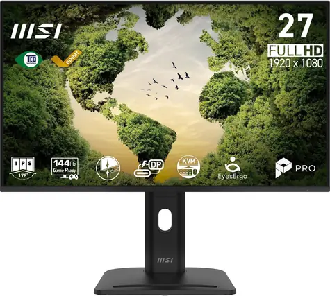 27" MSI PRO MP275PHGN E14 schwarz / Monitor / IPS / FHD / 144Hz / HDMI+DP / VESA