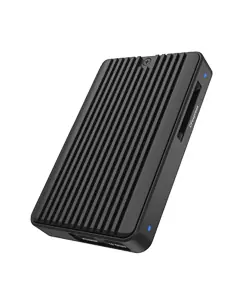 Icy Box IB-CR601M-C31 schwarz / Externes Gehäuse für M.2 NVMe & SATA mit Kartenleser / USB-C / Aluminium