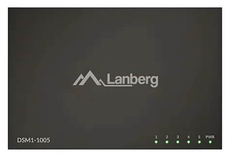 Lanberg DSM1-1005 / Switch / 5x Gigabit / Unmanaged / Metall
