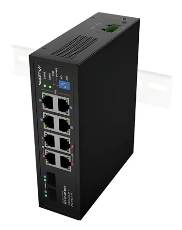 Lanberg ILGE-8P-2S-120 / Switch / 8x Gigabit / 4X PoE BT / 4X PoE AT / 2x SFP / DIN-Schiene / 120 W