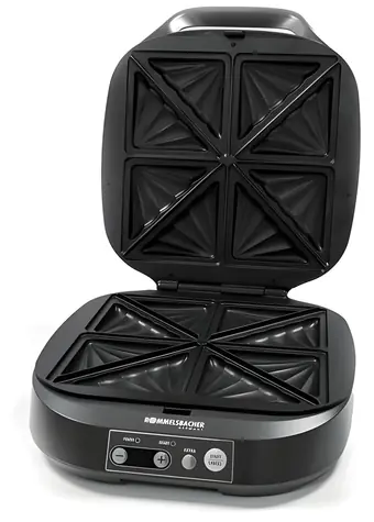 Rommelsbacher ST 1800 Schieferplatte / Sandwichmaker / 1800 W / 4 XL-Sandwiches / 15-Minuten-Timer