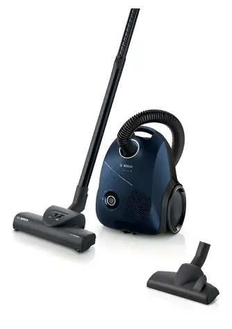 BOSCH BGBS2BU1T Serie 2 blau / Beutelstaubsauger / 850 W / 3,5 l / Radius 8 m