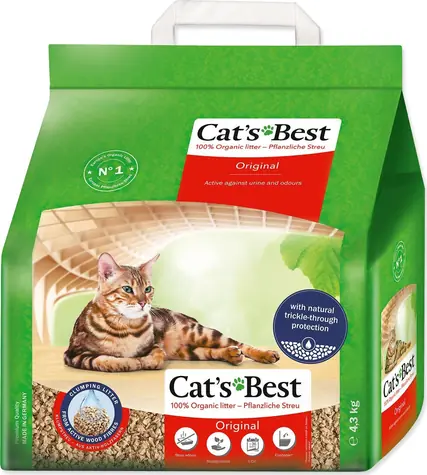 Cats Best Original / Katzenstreu / 10 l / 4,3 kg / Holzfaser / unparfümiert