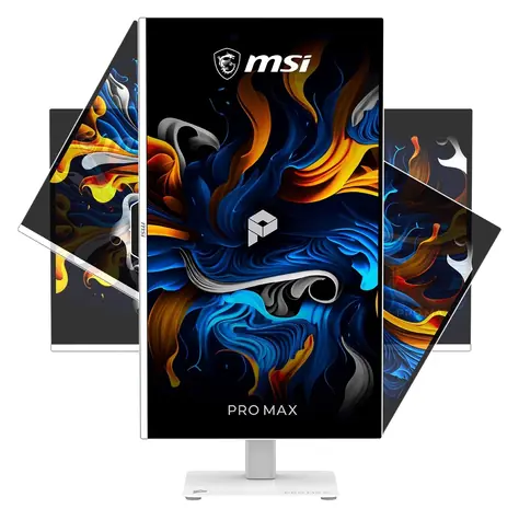 26,5" MSI Pro MAX 271UPXW12G weiß / Monitor / QD-OLED / 4K UHD / 120 Hz / 0,03 ms / HDMI + DP + USB-C / VESA