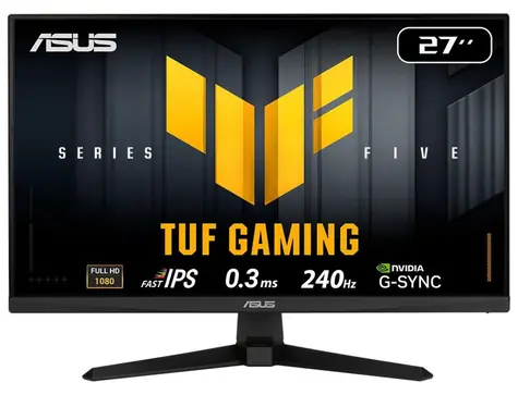 27" Asus TUF Gaming VG279QM5A schwarz / Monitor / Schnelles IPS-Display / FHD / 240 Hz / 0,3 ms / 2x HDMI + DP / Repro