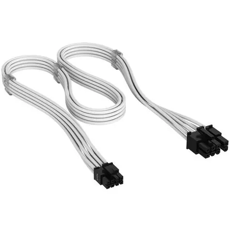 Corsair Premium Sleeved Typ 5 weiß / Stromkabel / PCIe 6+2-Pin / für modulare Netzteile
