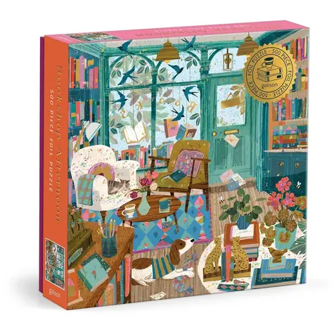 Galison Folienpuzzle „Nachmittag in der Buchhandlung“ / 500 Teile / ab 8 Jahren