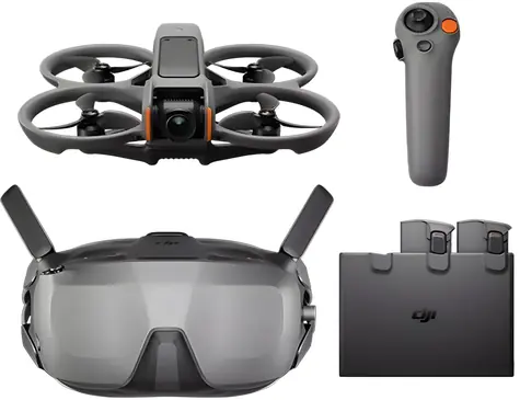 DJI Avata 2 Fly SMART Combo (3 Akkus) / Quadcopter - Drohne / 4K-Video / 1/1,3" CMOS 12 MP / Sichtfeld: 155°