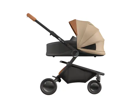 Mima Creo Babywanne schwarz / ab Geburt bis 9 kg / UV-Schutz 50+ / Verdeck / Matratze / Fußsack