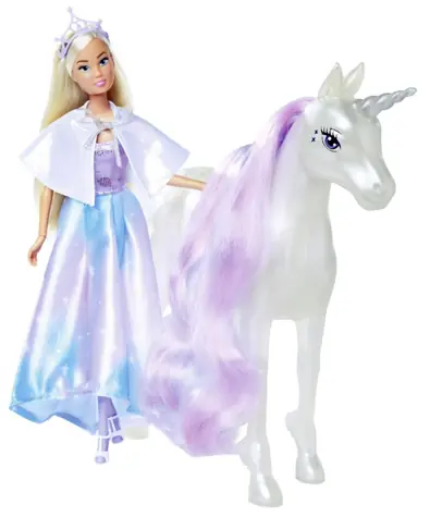 Simba Puppe Steffi mit Einhorn / 29 cm