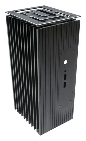 Akasa Turing Lüfterloser UCFF schwarz / UCFF 4"*4" / Aluminium / OEM / lüfterlos