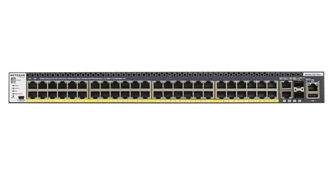 Netgear M4300-52G-PoE+ / Switch / 48x Gigabit PoE+ / 2x 10GE RJ45 / 2x 10GE SFP+ / L3 verwaltet
