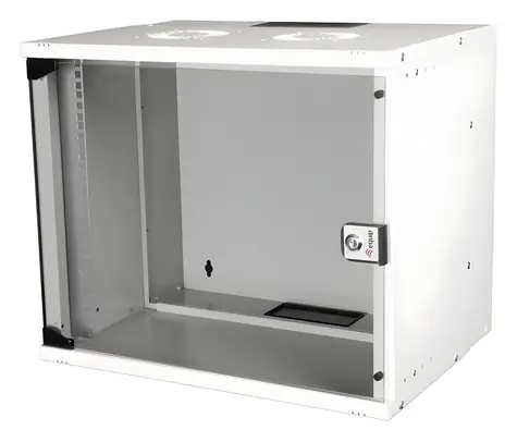 Equip ECO 540x400mm hellgrau / Wandschrank / 19" / 9HE / Glastür