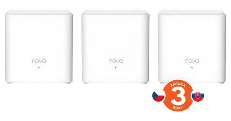 Tenda Nova EX3 (3 Stück) / Mesh-System / Wi-Fi 6 / AX1500 / Dualband / WPA3 / VPN / 2x GLAN pro Modul