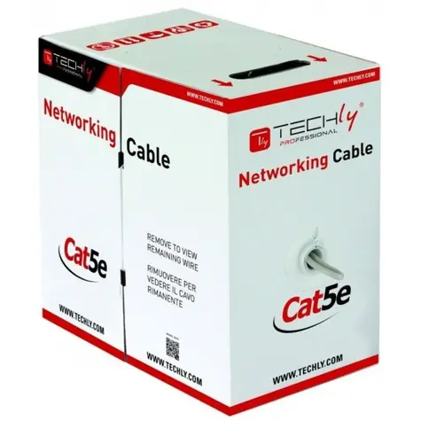 Techly ITP8-RIS-0305LO schwarz / Netzwerkkabel / Cat5e / F/UTP / Außenbereich / 305 m / CCA-Draht