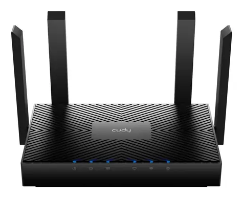 Cudy WR3000 schwarz / Router / Wi-Fi 6 AX3000 / 1x WAN + 2x LAN Gigabit / 2,4 GHz 574 Mbit/s / 5 GHz 2402 Mbit/s