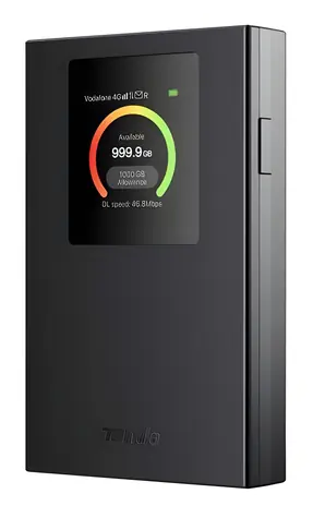Tenda 4G185v4 / Mobiler 4G-Router / Wi-Fi 6 AX300 / LCD-Display / 2100-mAh-Akku / WPA3