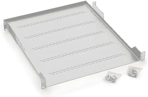 Triton 19"-Regal A1 perforiert 1 HE / 350 mm / Tragkraft 40 kg / grau