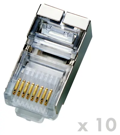 DATACOM RJ45 CAT5E STP / Stecker / 8p8c / für Kabel / 10 Stück