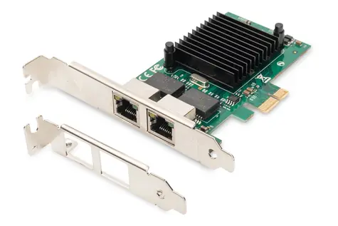 Digitus DN-10132 / Netzwerkkarte / PCI Express / 2x Gigabit LAN / Intel 82575EB