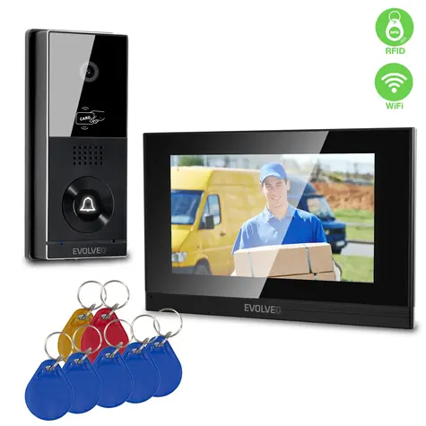 Evolveo Türsprechanlage AHD7 PLUS / Videotelefon / RFID / WLAN / 7"-Monitor / Full-HD-Kamera