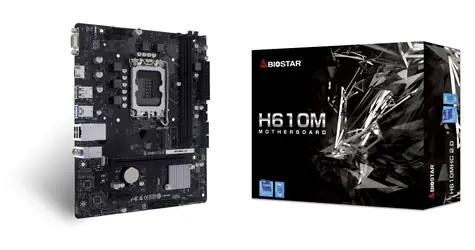 Biostar H610MHC 2.0 / Mainboard / H610 / LGA 1700 / 2x DDR4 / PCIe x16 / 1x GLAN / mATX