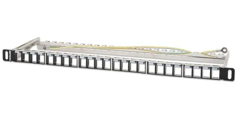 Intellinet 721011 / Patchpanel / 19" / 24 Ports / abgeschirmt / ohne Ausstattung / 0,5U