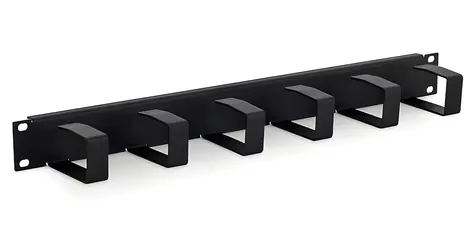 Triton RAB-VP-X21-A1 / 19" 1HE Rackpanel / 6x Haken 70x40 mm / Metall / Schwarz