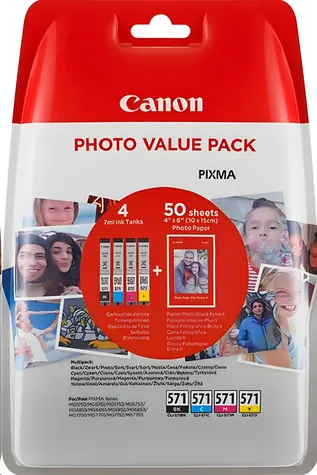 Canon CLI-571XL BK/C/M/Y / Patrone / Foto- Value / Original
