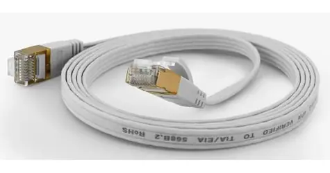 Wantec weißes Patchkabel / FTP / CAT6a / 0,2 m / RJ-45