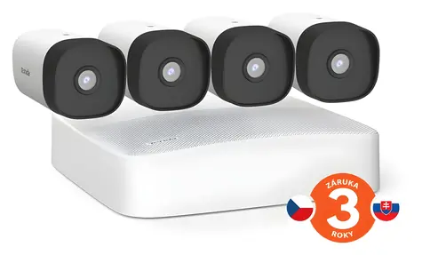 Tenda K4P-4TR / Kameraset / 4-Kanal-NVR + 4X 4MP IP-Kameras / PoE / IP67 / Ton