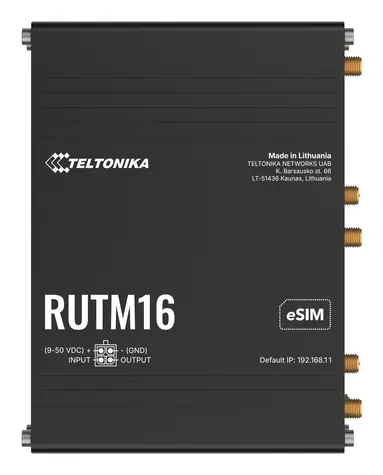 Teltonika RUTM16 Global, EU -Netzteil / Industrierouter / 4G